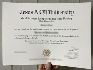 Texas A&M University diploma