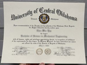 University of Central Oklahoma diploma