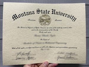 Montana State University diploma