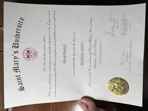 Saint Mary's University diploma