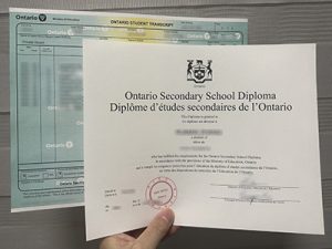 Ontario Secondary School diploma and transcript