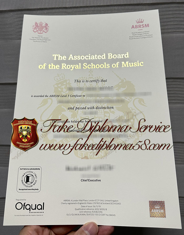 ABRSM certificate