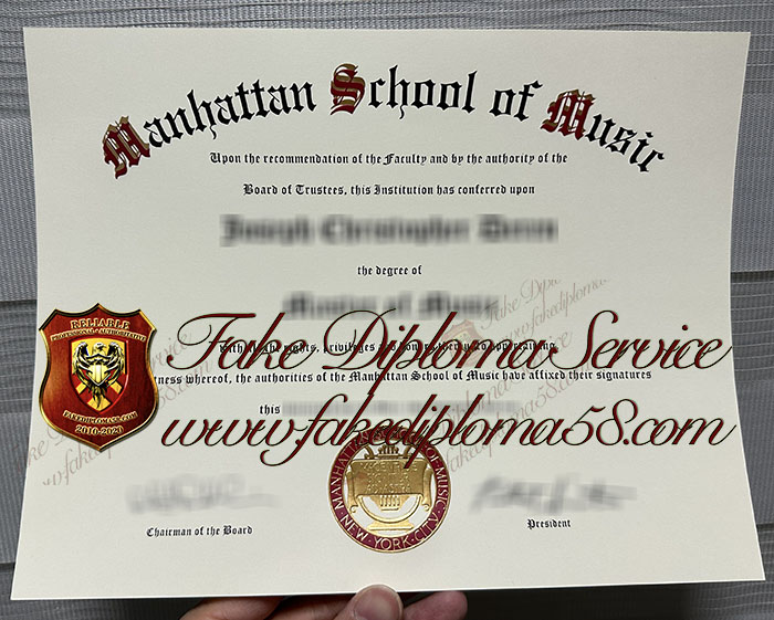 Manhattan School of Music diploma
