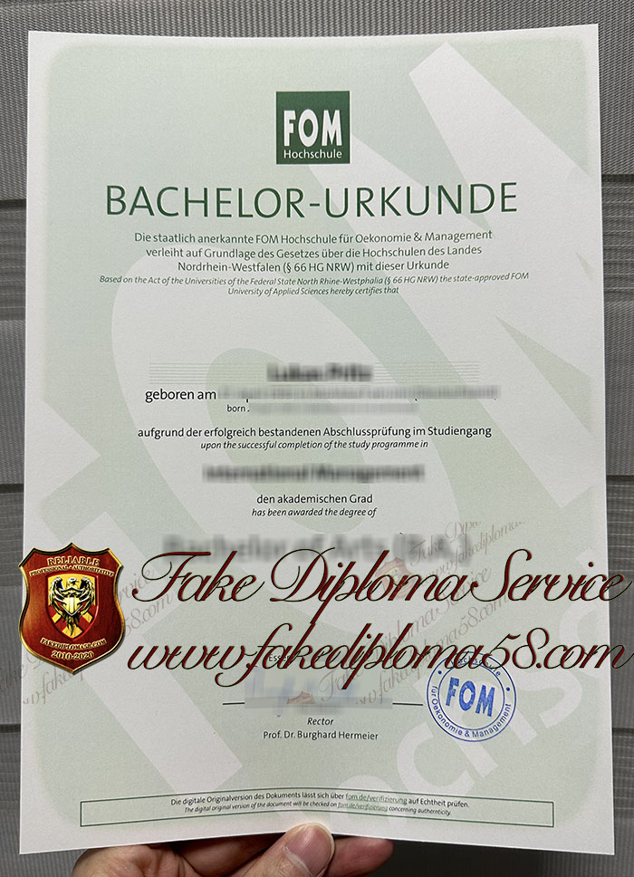 FOM Hochschule Urkunde
