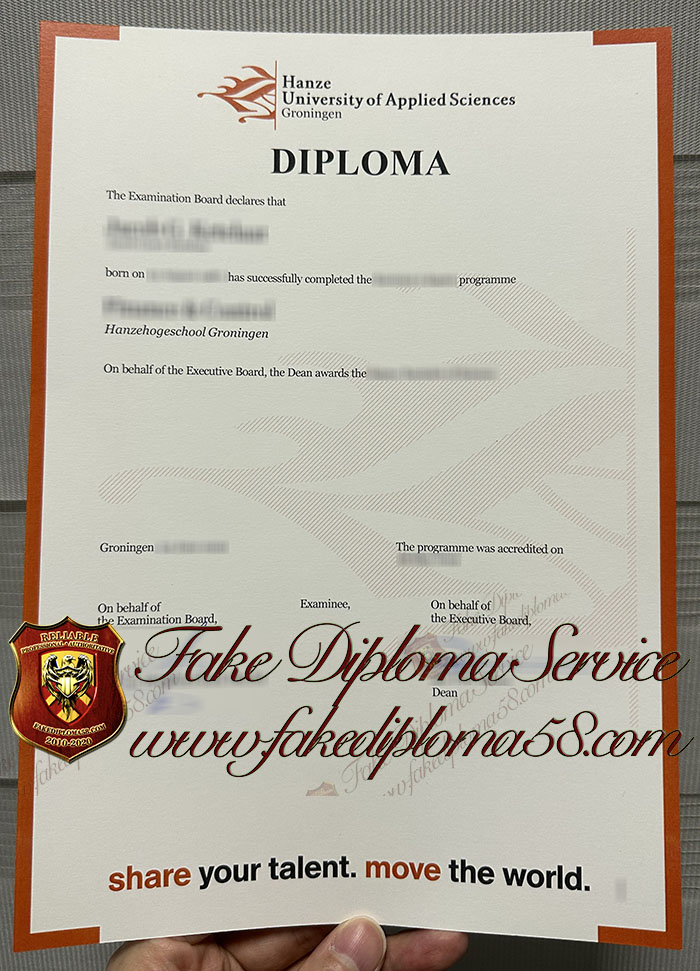 Hanze University of Applied Sciences Diploma