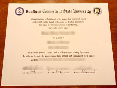 Buying a Southern Connecticut State University diploma online.