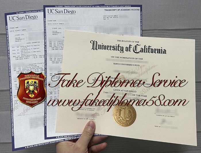 UC San Diego degree and transcript