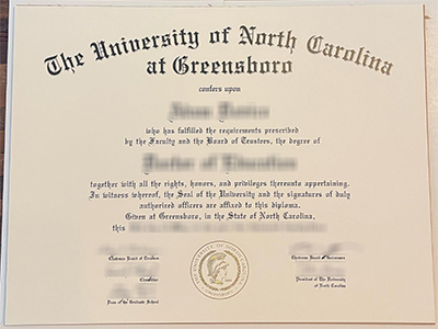 Buying a University of North Carolina at Greensboro diploma.
