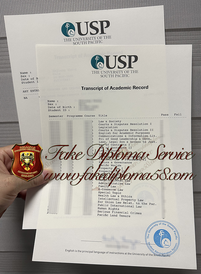 University of the South Pacific transcript