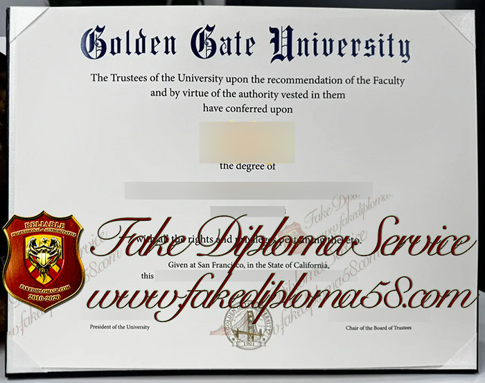 Golden Gate University diploma