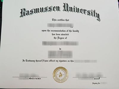 Unusual method to order a Rasmussen University degree online.