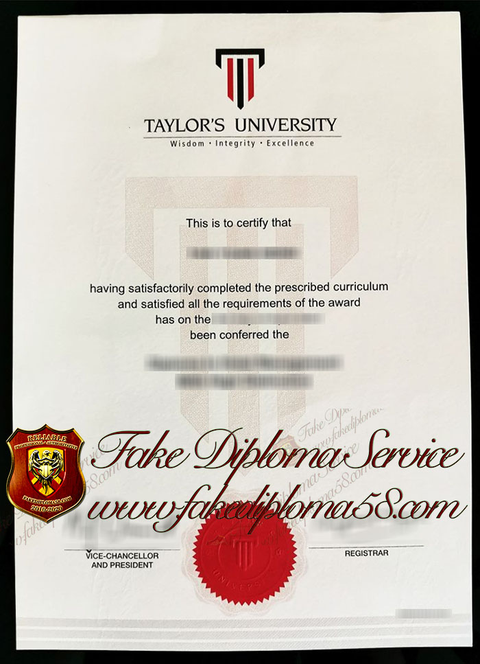 Taylor’s University diploma