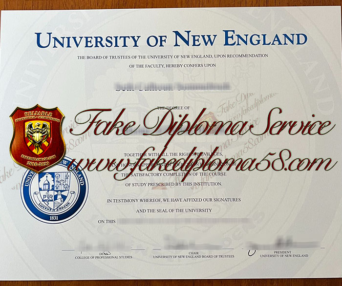 University of New England diploma