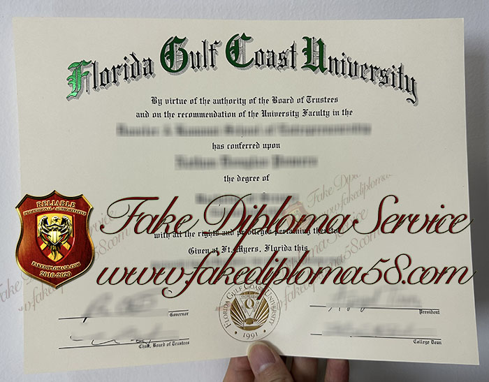 Florida Gulf Coast University diploma