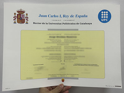 How does a Universitat Politècnica de Catalunya diploma look like?