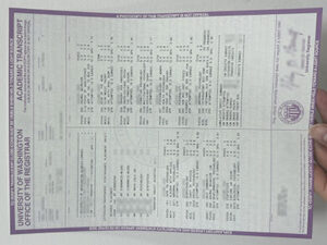 University of Washington transcript