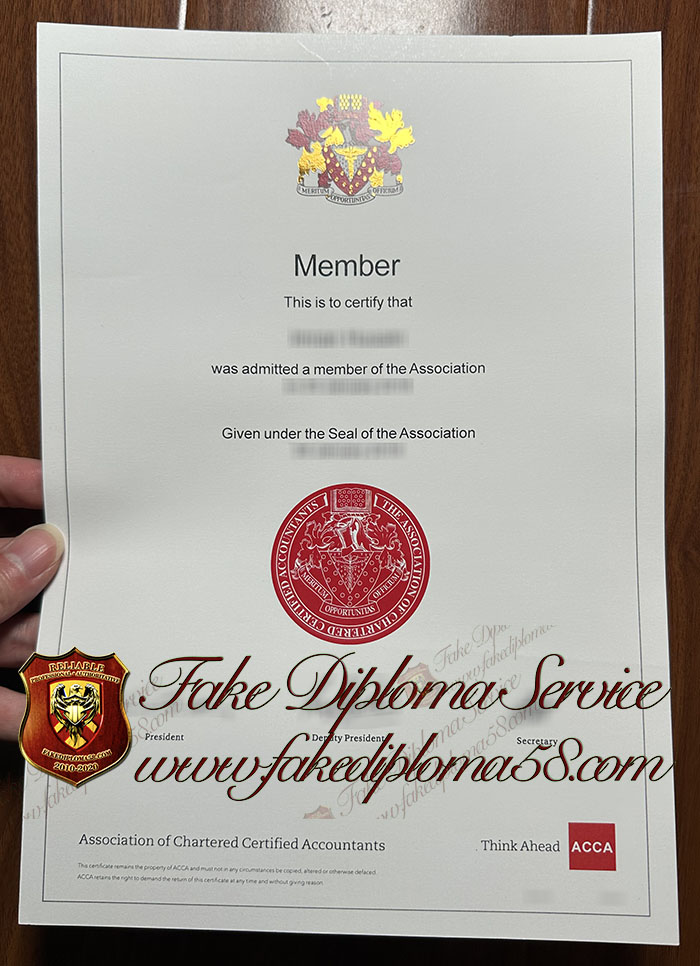ACCA certificate