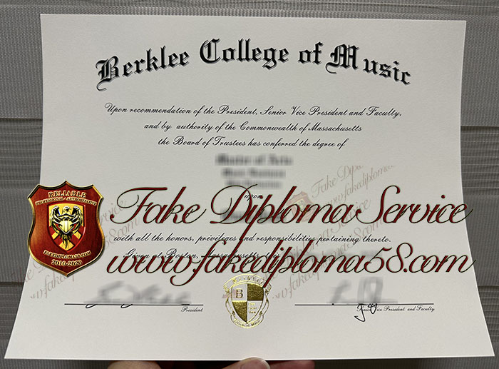 Berklee College of Music diploma