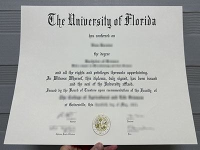 The free sample of a University of Florida diploma